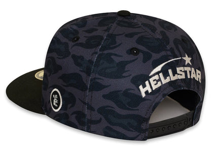 Hellstar Cheetah Print Snapback Hat Black