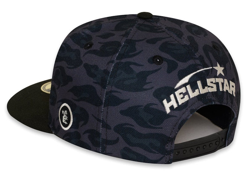 Hellstar Cheetah Print Snapback Hat Black