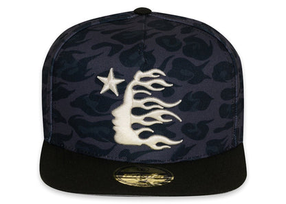 Hellstar Cheetah Print Snapback Hat Black