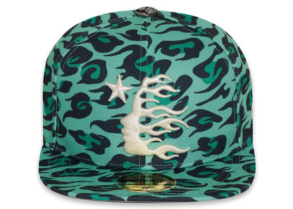 Hellstar Cheetah Print Snapback Hat Green