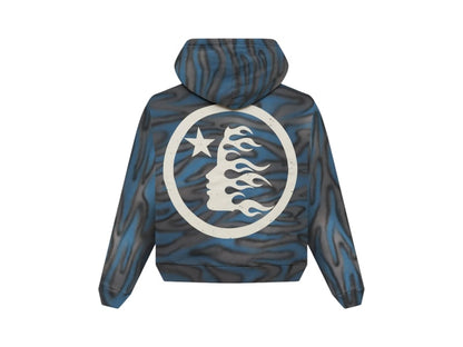 Hellstar Classic Logo Airbrush Zip-Up Blue