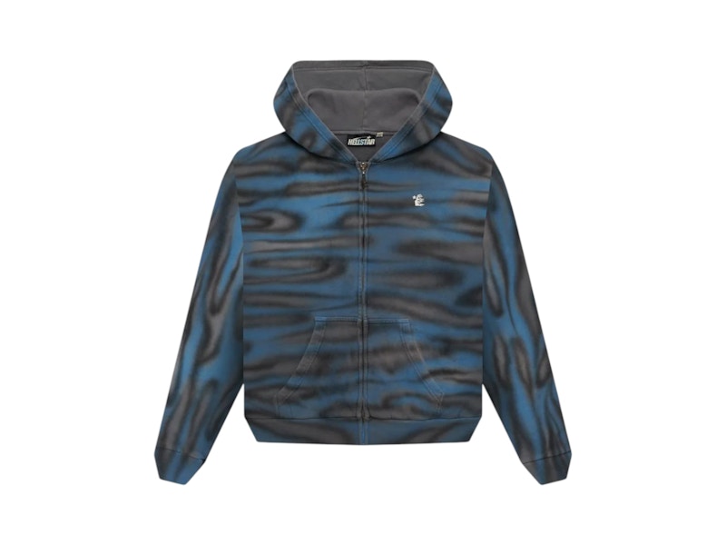 Hellstar Classic Logo Airbrush Zip-Up Blue