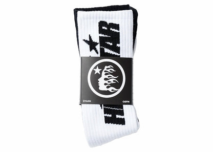 Hellstar Classic Socks (2 Pack) White/Black