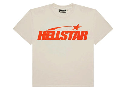 Hellstar Classic T-shirt (Gel Print) White/Orange