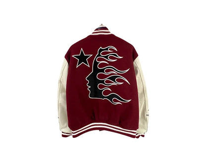 Hellstar Coexist Varsity Jacket Brown