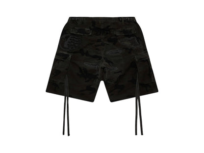 Hellstar Distressed Cargo Shorts Black