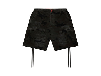 Hellstar Distressed Cargo Shorts Black