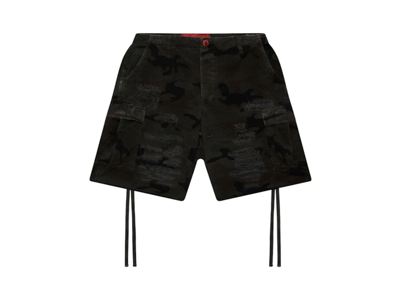 Hellstar Distressed Cargo Shorts Black