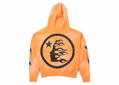 Hellstar Fire Orange Hoodie Orange Dye