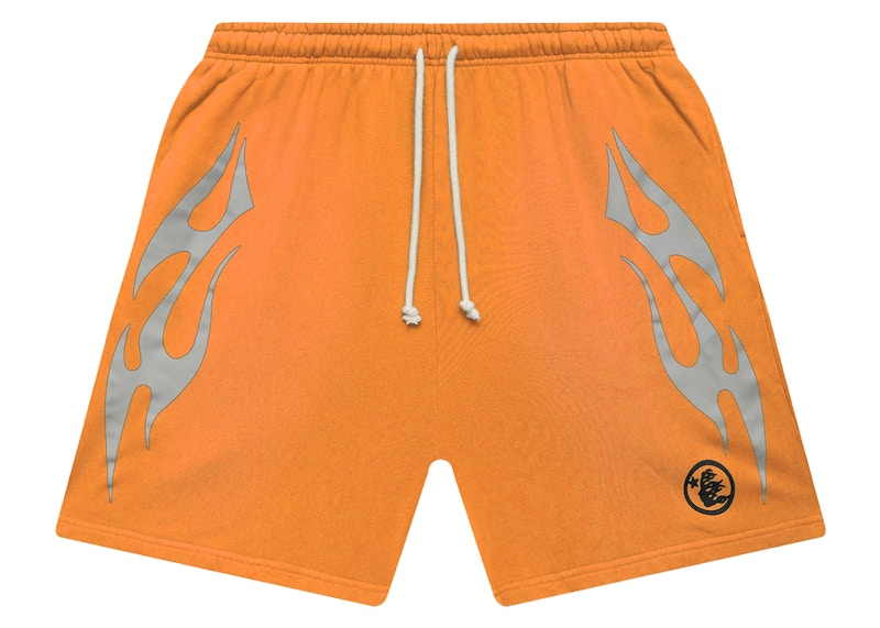 Hellstar Flame Shorts Orange
