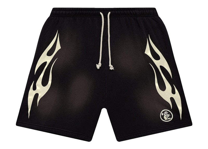 Hellstar Flame Shorts Brown/White