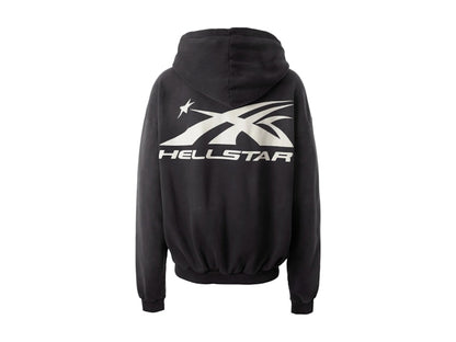 Hellstar HS Logo Zip-Up Hoodie Black