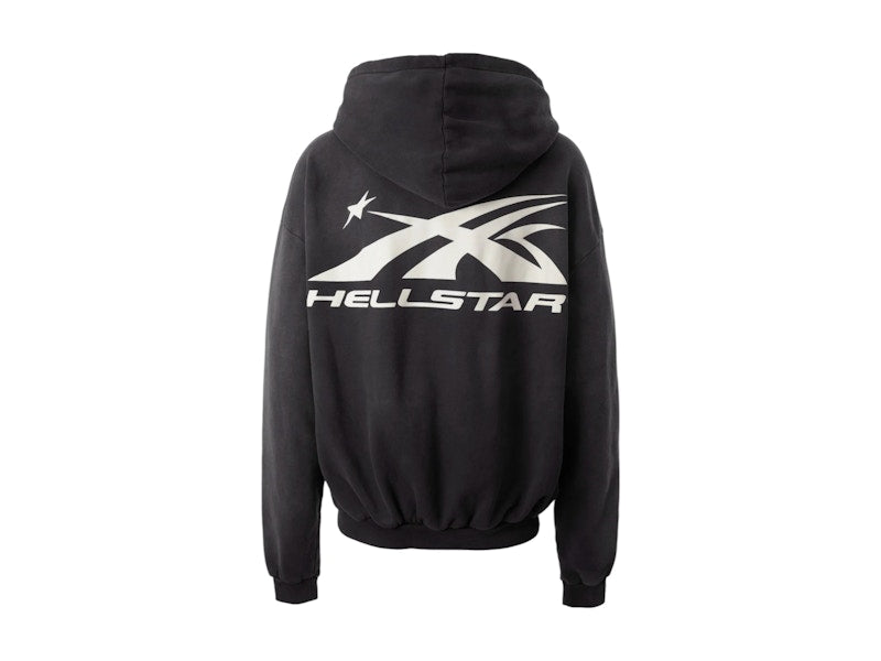 Hellstar HS Logo Zip-Up Hoodie Black
