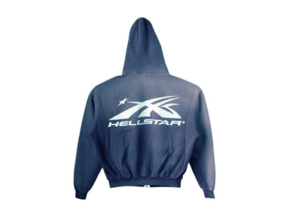 Hellstar HS Logo Zip Up Hoodie Emerald