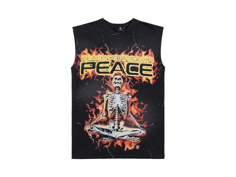 Hellstar Inner Peace Skeleton Sleeveless T-shirt Black