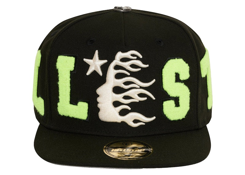 Hellstar OG Patch Fitted Black/Neon Green