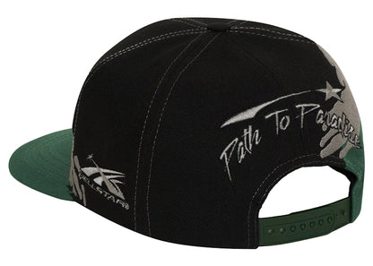 Hellstar Paintbrush Snapback Hat Black/Green