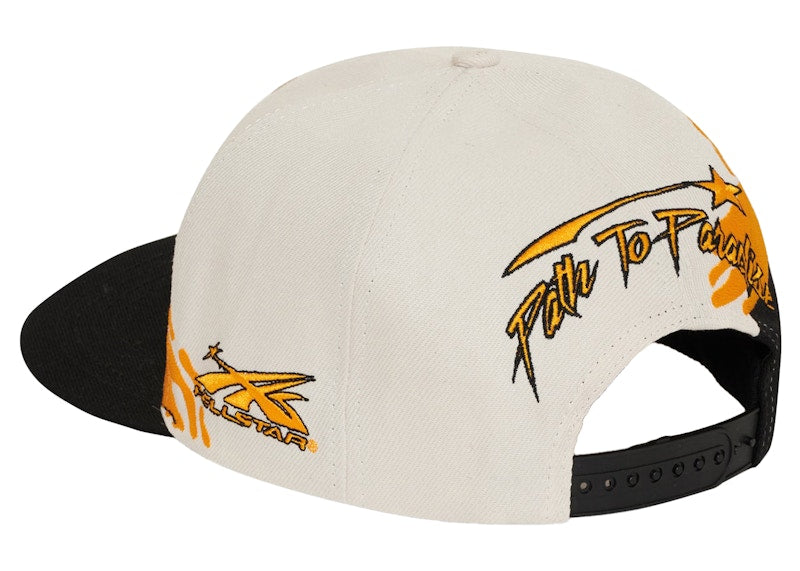 Hellstar Paintbrush Snapback Hat Orange/Black