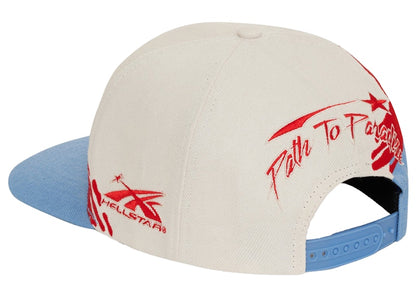 Hellstar Paintbrush Snapback Hat Red/Blue