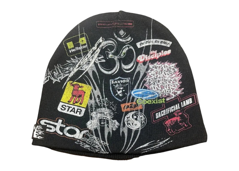 Hellstar Patch Print Beanie Black