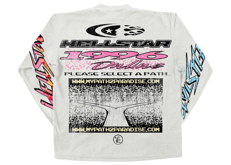 Hellstar Pixel L/S Tee White