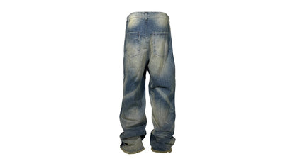 Hellstar Raw Edge Jeans Blue