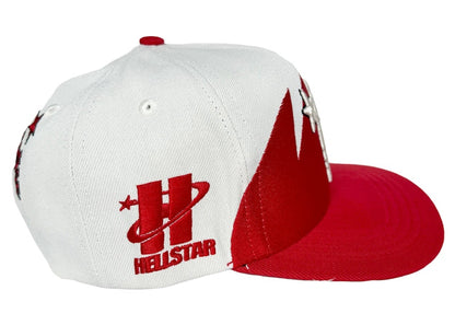 Hellstar Shark Teeth Snapback Off White/Red