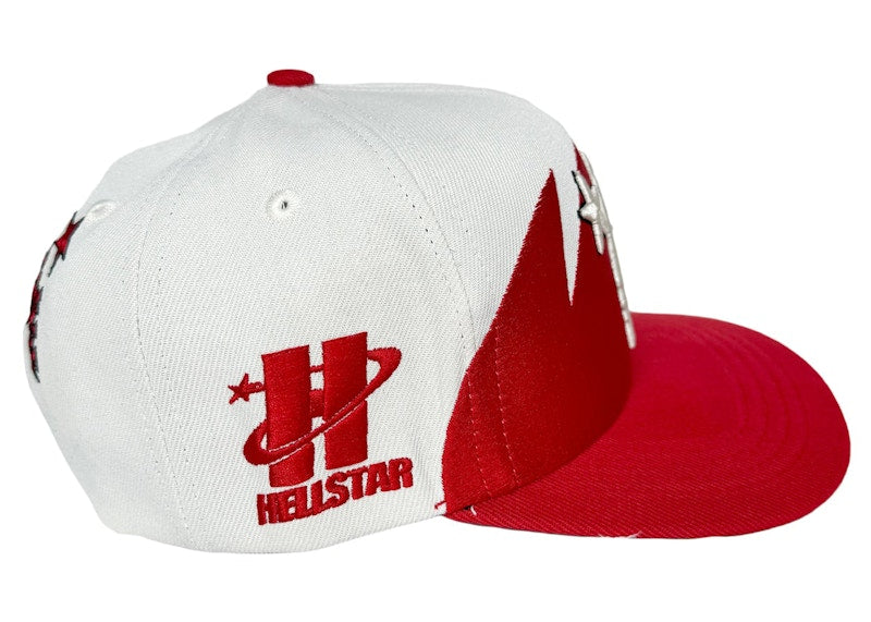 Hellstar Shark Teeth Snapback Off White/Red