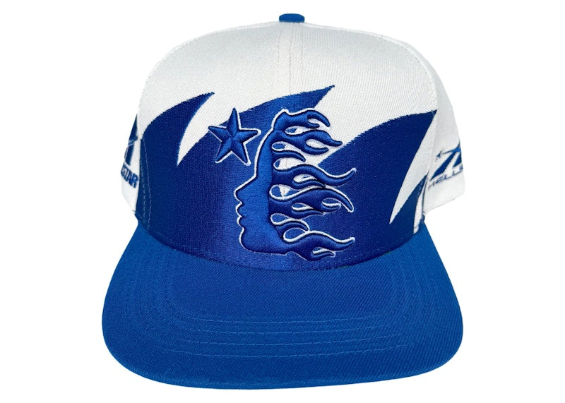 Hellstar Shark Teeth Snapback Off White/Royal Blue