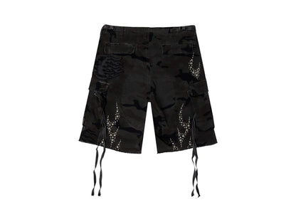 Hellstar Studded Cargo Shorts Camo