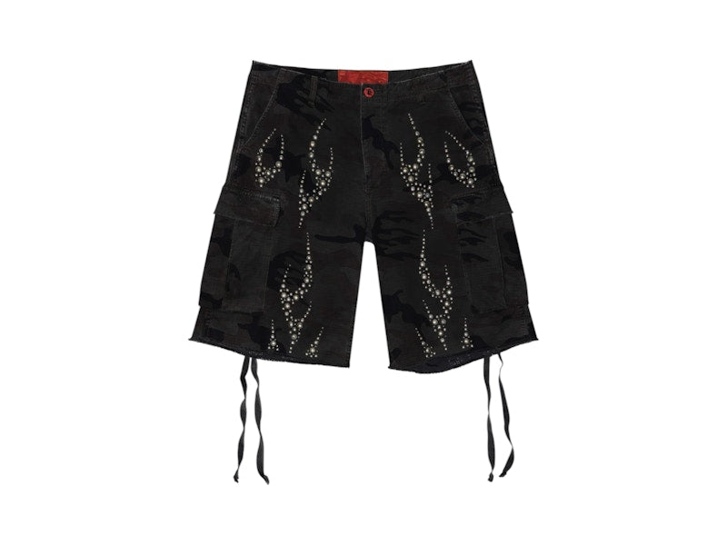 Hellstar Studded Cargo Shorts Camo