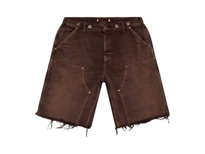 Hellstar Studded Denim Shorts Brown