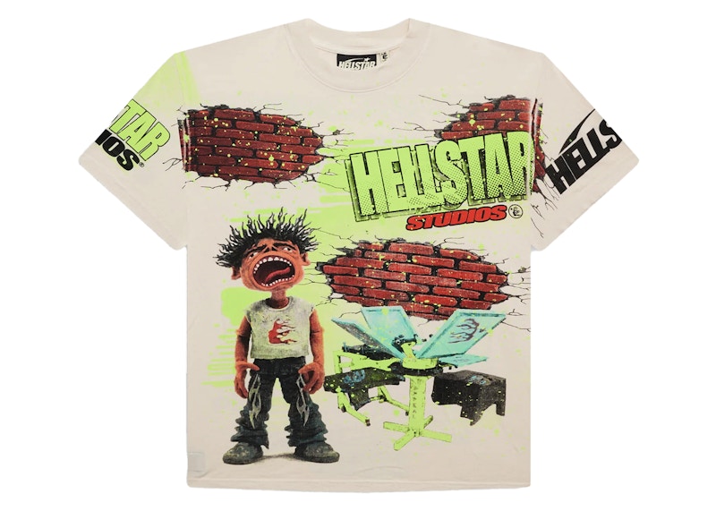 Hellstar Studios Brick Wall T-shirt White