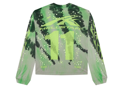 Hellstar Tye-Dye Moto Longsleeve Green