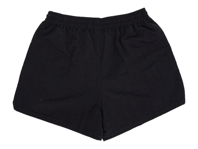 Hellstar Waxed Nylon Athletic Shorts Black
