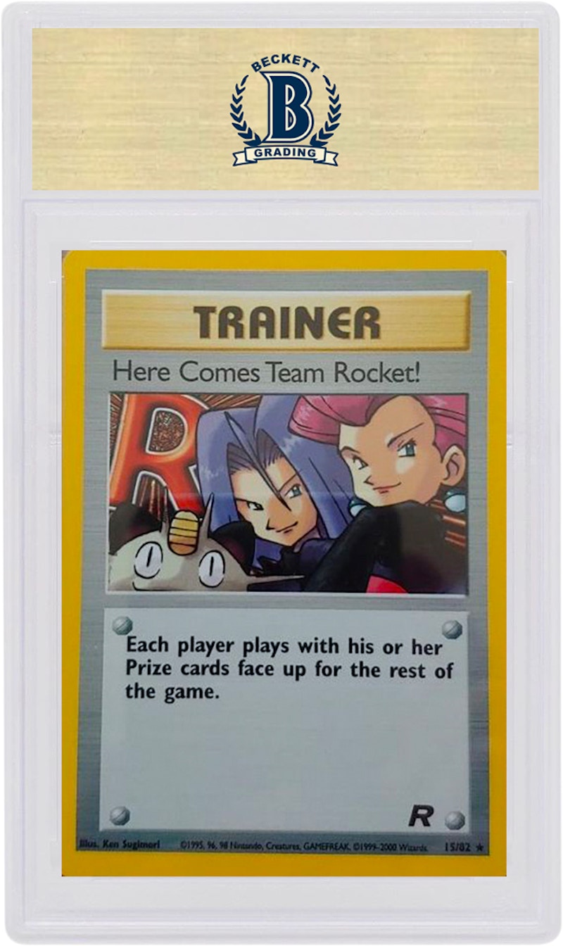 Here Comes Team Rocket-Holo 2000 Pokemon TCG Team Rocket #15/82 (PSA or BGS Graded)
