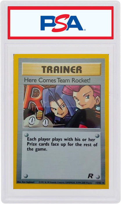 Here Comes Team Rocket-Holo 2000 Pokemon TCG Team Rocket #15/82 (PSA or BGS Graded)