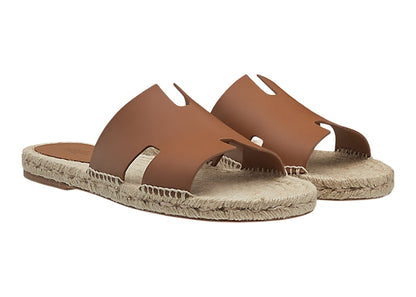 Hermes Antigua Espadrille Natural Safari Calfskin Leather