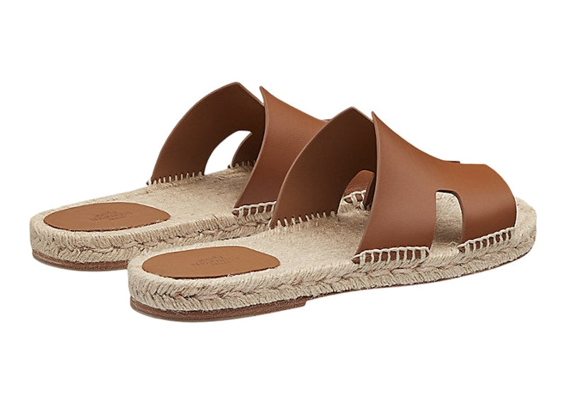 Hermes Antigua Espadrille Natural Safari Calfskin Leather