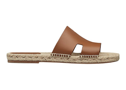 Hermes Antigua Espadrille Natural Safari Calfskin Leather