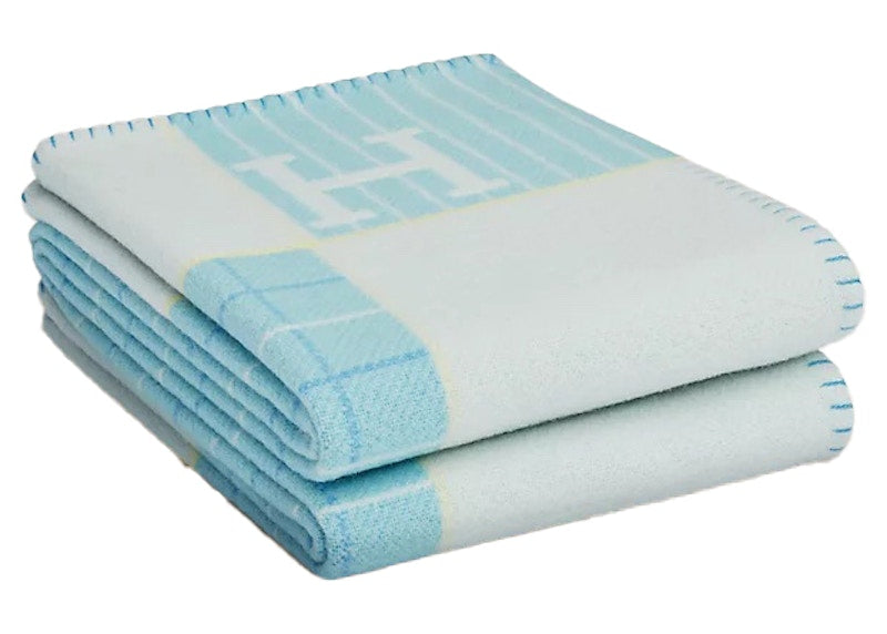 Hermes Avalon Cabriole Blanket Vert Aqua
