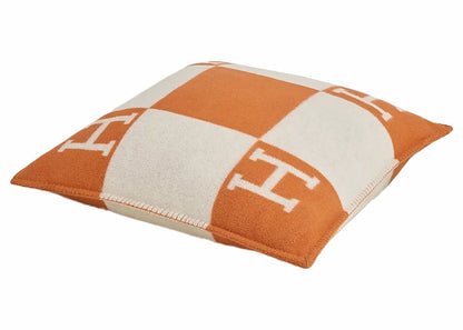 Hermes Avalon Pillow Large Model Ecru/Potiron