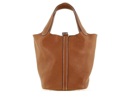 Hermes Bag Picotin 18 Lock Clemence Leather Gold