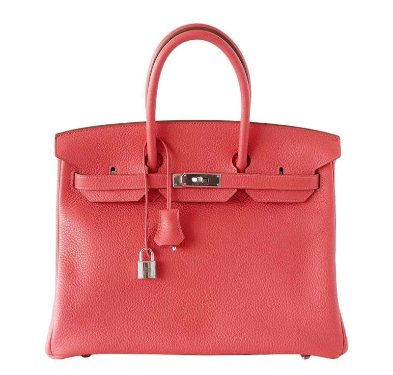 Hermes Birkin Clemence Gold Plated 35 Rose Jaipur