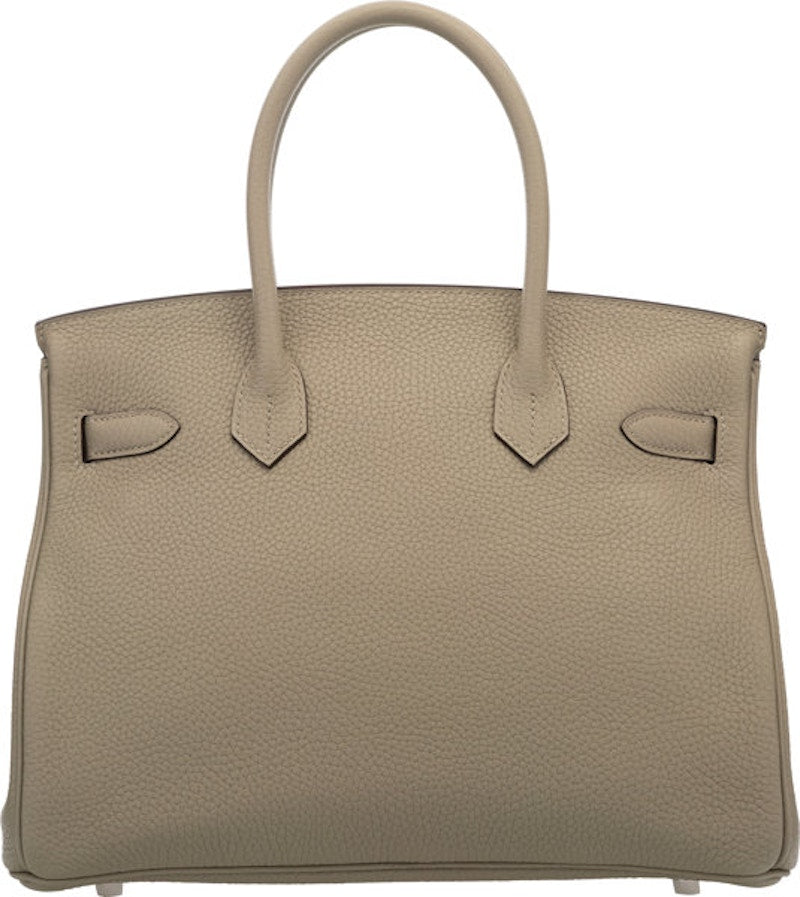 Hermes Birkin Clemence Palladium 30 Sage