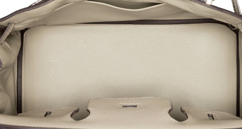 Hermes Birkin Clemence Palladium 30 Sage