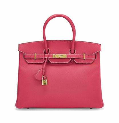 Hermes Birkin Epsom Gold-Tone 35 Rose Tyrien