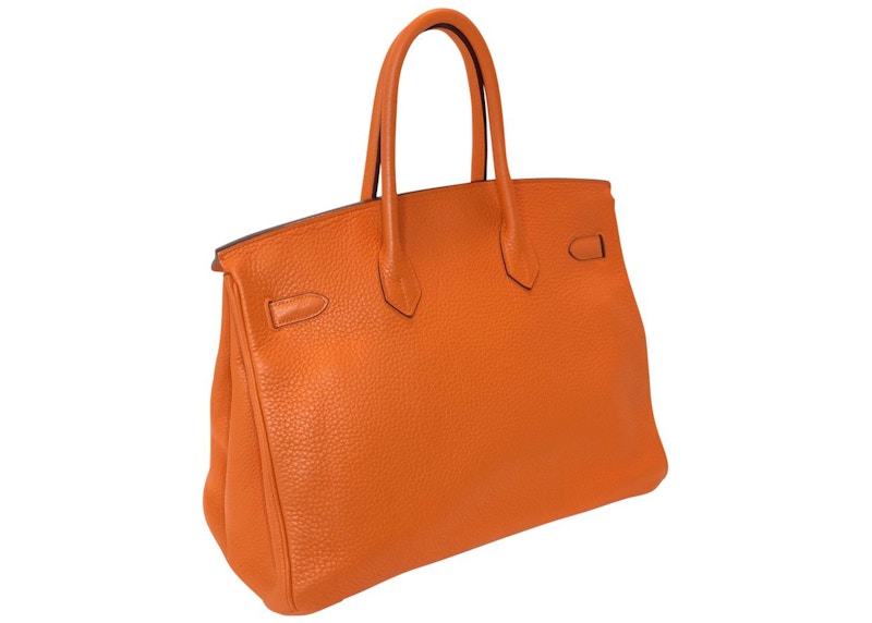 Hermes Birkin Togo Palladium 35 Orange