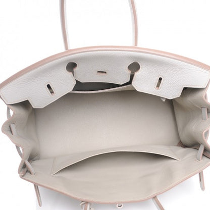 Hermes Birkin Taurillon Clemence 35 Gris Perle