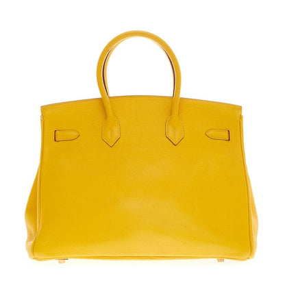 Hermes Birkin Taurillon Clemence 35 Jaune